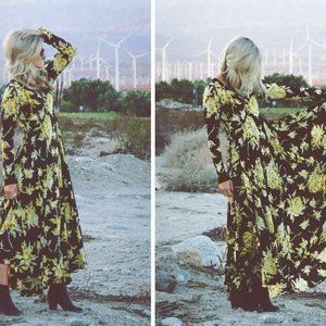 Free People First Kiss Floral Maxi Dress Gown